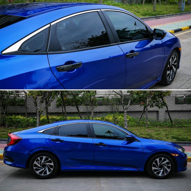 Thenice for 10th Gen Civic Carbon Fiber Grain Door Handle Cover Exterior Decoration Compatible with Honda Civic 2017 2018 2019 2020 2021 with Smart Entry Buttons - Image 4